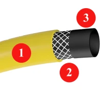 RealG RC-K-2214 Zahradní hadice 3/4'' 30 m, 3vrstvá, žlutá