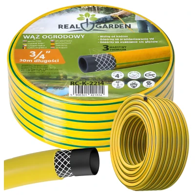 RealG RC-K-2214 Zahradní hadice 3/4'' 30 m, 3vrstvá, žlutá