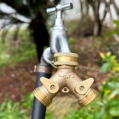 RealG RC-K-2196 Rozdělovač T‑kus pro zahradní hadici 3/4" na kohoutek