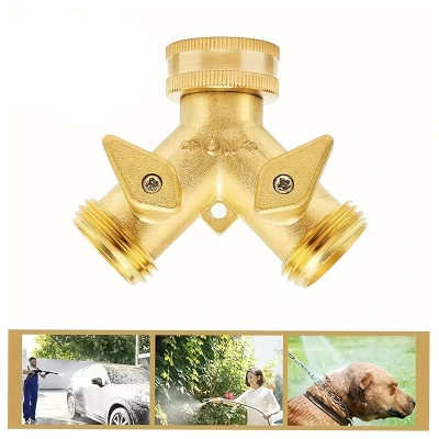 RealG RC-K-2196 Rozdělovač T‑kus pro zahradní hadici 3/4" na kohoutek