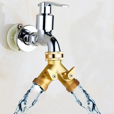 RealG RC-K-2196 Rozdělovač T‑kus pro zahradní hadici 3/4" na kohoutek