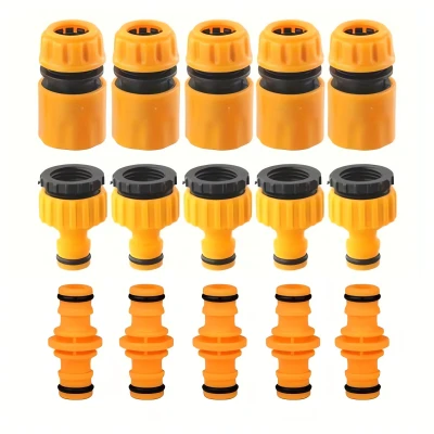 RealG RC-K-2201 Sada spojok pre záhradnú hadicu a kohútik 1/2"/3/4", 15 ks