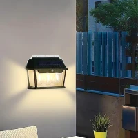 RealG RC-K-2205 Solární LED trojitá nástěnné zahradní svítidlo s čidlem pohybu