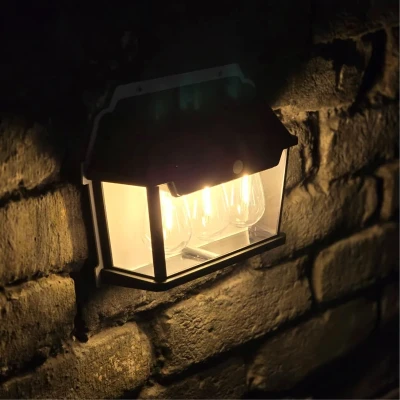 RealG RC-K-2205 Solární LED trojitá nástěnné zahradní svítidlo s čidlem pohybu