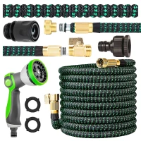 RealG RC-K-2247 Zahradní flexi hadice 2,5 - 7,5 m, spojky 1/2" 3/4", pistole