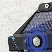 RealG RC-K-2204 Solární LED dvojité nástěnné zahradní svítidlo s čidlem pohybu
