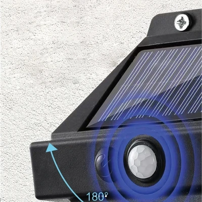 RealG RC-K-2204 Solární LED dvojité nástěnné zahradní svítidlo s čidlem pohybu