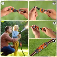 RealG RC-K-2202 Sada spojek na zahradní hadici a kohoutek 1/2'' a 3/4'', 20 ks