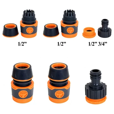 RealG RC-K-2202 Sada spojek na zahradní hadici a kohoutek 1/2'' a 3/4'', 20 ks