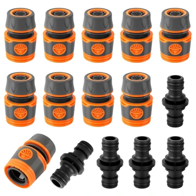 RealG RC-K-2202 Sada spojek na zahradní hadici a kohoutek 1/2'' a 3/4'', 20 ks