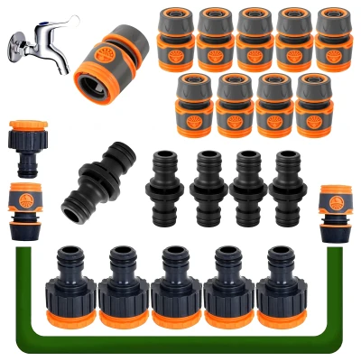RealG RC-K-2202 Sada spojek na zahradní hadici a kohoutek 1/2'' a 3/4'', 20 ks