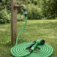 RealG RC-K-2234 Zahradní flexi hadice 1/2'' 7,5 - 22,5 m, pistole, zelená