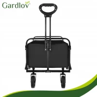 Gardlov 27542 Zahradní přepravní vozík skládací, 100 kg, 90 l, 69 x 45 x 49 cm, černý