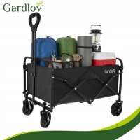 Gardlov 27542 Zahradní přepravní vozík skládací, 100 kg, 90 l, 69 x 45 x 49 cm, černý