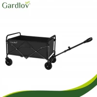 Gardlov 27542 Zahradní přepravní vozík skládací, 100 kg, 90 l, 69 x 45 x 49 cm, černý