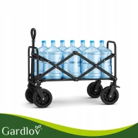 Gardlov 27542 Zahradní přepravní vozík skládací, 100 kg, 90 l, 69 x 45 x 49 cm, černý
