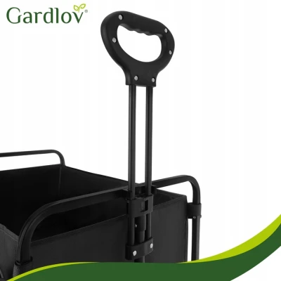 Gardlov 27542 Zahradní přepravní vozík skládací, 100 kg, 90 l, 69 x 45 x 49 cm, černý