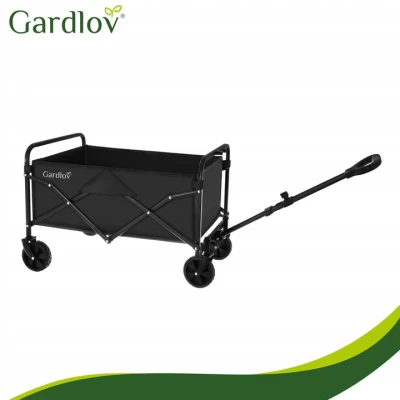 Gardlov 27542 Zahradní přepravní vozík skládací, 100 kg, 90 l, 69 x 45 x 49 cm, černý