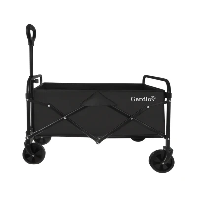 Gardlov 27542 Zahradní přepravní vozík skládací, 100 kg, 90 l, 69 x 45 x 49 cm, černý