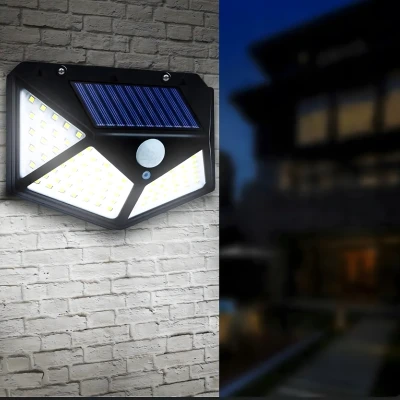 RealG RC-K-2144 Solárne vonkajšie LED osvetlenie, 100 LED diód, 600 lm, IP44, snímač pohybu