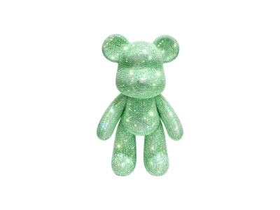 RealG RC-K-256 Diamantové malování 5D figurka 38 cm, medvěd zelený