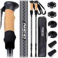 Trekingové palice Neo-Sport NS-380 Professional, 65-135 cm, 0,355 kg, 2 kusy, čierne