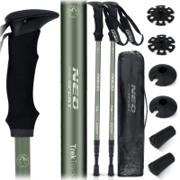 Neo-Sport NS-381 Trekingové hole Professional, 65-135 cm, 0,355 kg, 2 ks, olivově zelená