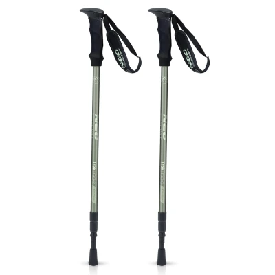 Neo-Sport NS-381 Trekingové hole Professional, 65-135 cm, 0,355 kg, 2 ks, olivově zelená