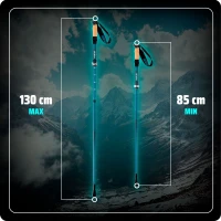 Neo-Sport NS-382 Trekingové hole Professional, 85-130 cm, 0,355 kg, 2 ks, modré