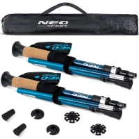 Neo-Sport NS-382 Trekingové hole Professional, 85-130 cm, 0,355 kg, 2 ks, modré