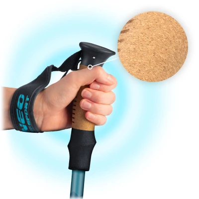Neo-Sport NS-382 Trekingové hole Professional, 85-130 cm, 0,355 kg, 2 ks, modré