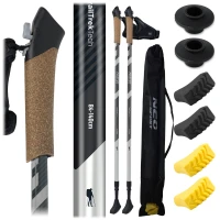 Neo-Sport NS-383 Trekingové hole Professional, 85-143 cm, 0,355 kg, 2 ks, černošedé