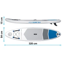 Neo-Sport 170200 Paddleboard SUP s příslušenstvím, Aquasurf, 150 kg, 320 cm