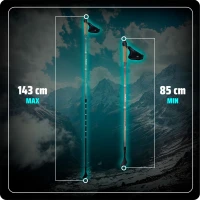 Neo-Sport NS-383 Profesionálne trekingové palice, 85-143 cm, 0,355 kg, 2 kusy, olivovo zelená