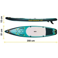 Neo-Sport 170303 Paddleboard SUP s příslušenstvím, Reefbreak, 160 kg, 350 cm