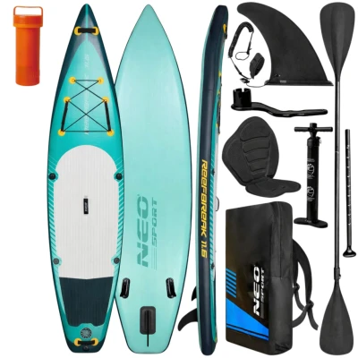 Neo-Sport 170303 Paddleboard SUP s příslušenstvím, Reefbreak, 160 kg, 350 cm