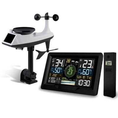 Meteorologická stanica Berdsen BD-914 s čidlom vetra a dažďa, čierna