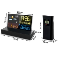 Berdsen BD-912 Meteostanice s displejem, černá