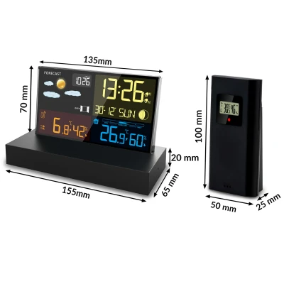 Berdsen BD-912 Meteostanice s displejem, černá