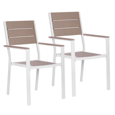 MultiGarden YC-051KD Sada zahradních křesel, ocel, HDPE, 2 ks, béžové