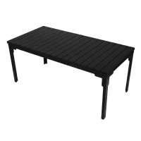 MultiGarden SAE-180 Rozťahovací záhradný stôl 180-240 cm, oceľ, HDPE, čierny