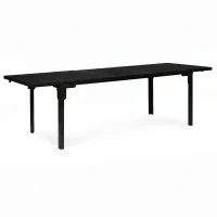 MultiGarden SAE-180 Rozťahovací záhradný stôl 180-240 cm, oceľ, HDPE, čierny
