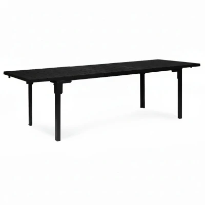 MultiGarden SAE-180 Rozťahovací záhradný stôl 180-240 cm, oceľ, HDPE, čierny