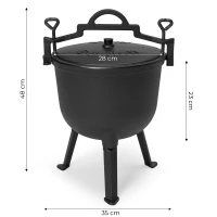 MultiGarden VK10L Stojací liatinový hrniec 10 l
