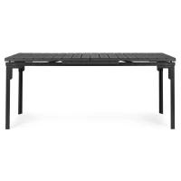 MultiGarden SAE-180 Rozkládací zahradní stůl 180 - 240 cm, ocel, HDPE, šedý