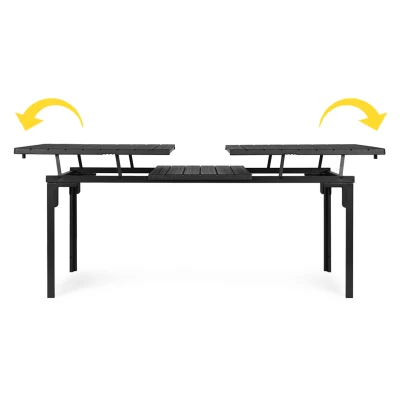 MultiGarden SAE-180 Rozkládací zahradní stůl 180 - 240 cm, ocel, HDPE, šedý