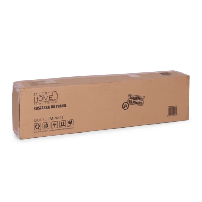 ModernHome JM-N601 Skladací sušiak na bielizeň s kolieskami, 171 × 50 × 73 cm, biely