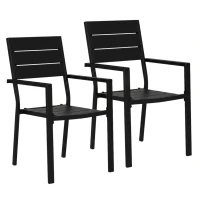 MultiGarden YC-051KD Sada zahradních křesel, ocel, HDPE, 2 ks, černé
