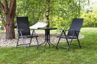 MultiGarden SC-070 Zahradní stůl 60 cm z tvrzeného skla, černý