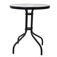 MultiGarden SC-070 Zahradní stůl 60 cm z tvrzeného skla, černý